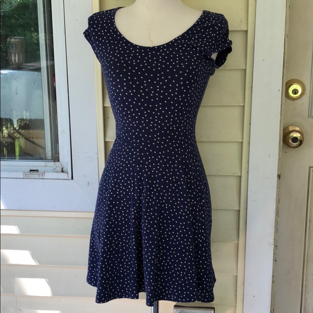 DIVIDED H&M Blue Polka Dot Dress, Size 6